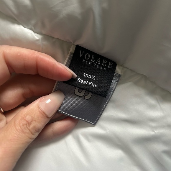 Volare New York Camouflage white fox fur jacket with hood size S NWT - Picture 13 of 15